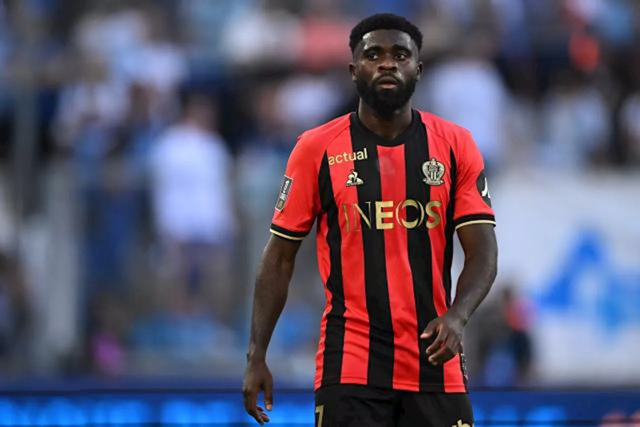 Blessé au tibia, l'ailier de l'OGC Nice Jérémie Boga pourrait manquer plusieurs matches