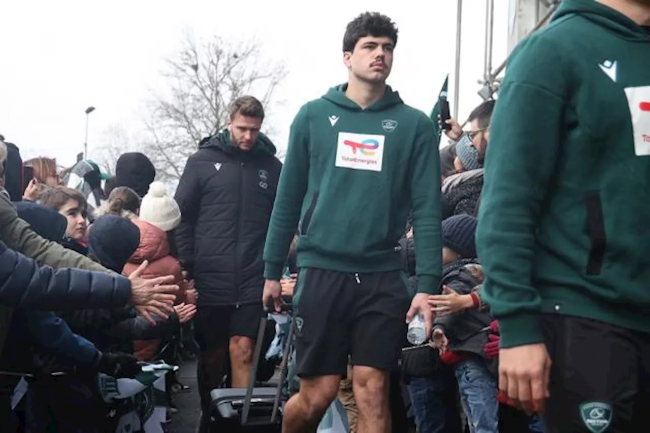 Premier entraînement collectif d'Hugo Auradou à Pau