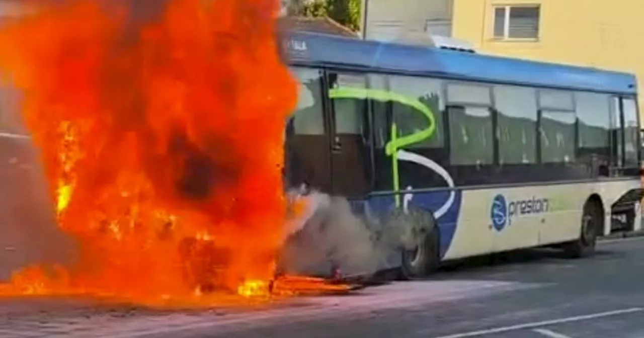 Preston bus fire LIVE updates as Deepdale Road closed and emergency services at scene