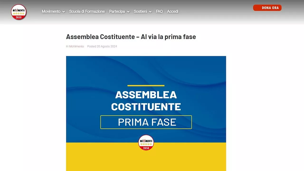 M5s, pubblicati temi per costituente: c'è cambio nome e modifica limite mandati