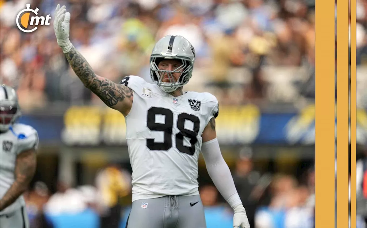 Maxx Crosby, de los Raiders, fue elegido Jugador Defensivo de la AFC en Semana 2