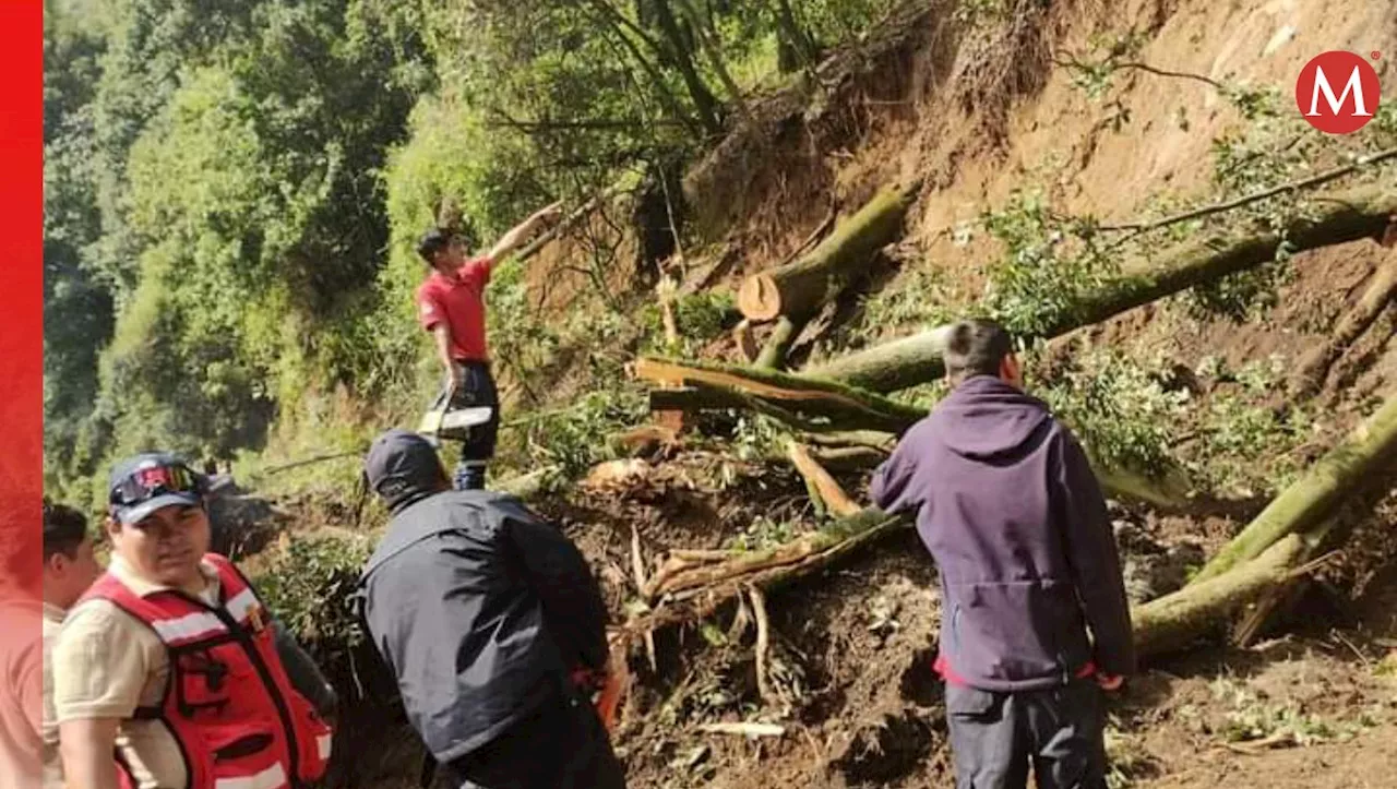 Hallan otro cuerpo tras el deslave en Jilotzingo; continúa la búsqueda