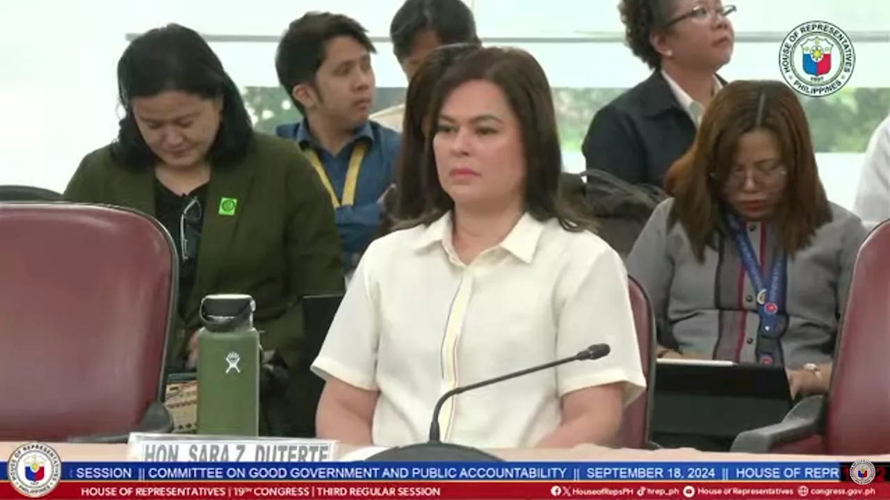 VP Sara Duterte attends House deliberation on proposed 2025 OVP budget