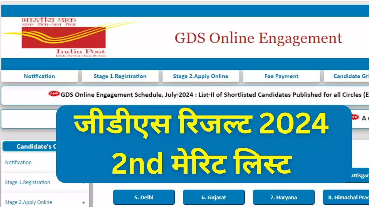 GDS Result 2nd Merit List Out: यूपी, राजस्थान समेत सभी राज्यों की जीडीएस दूसरी मेरिट लिस्ट जारी, ये रहा indiapostgdsonline.gov.in सीधा लिंक