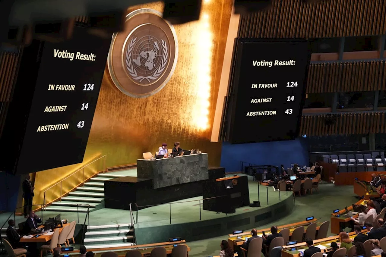 UN members vote 124-14 Israel must end 'unlawful' occupation of Palestinian territories