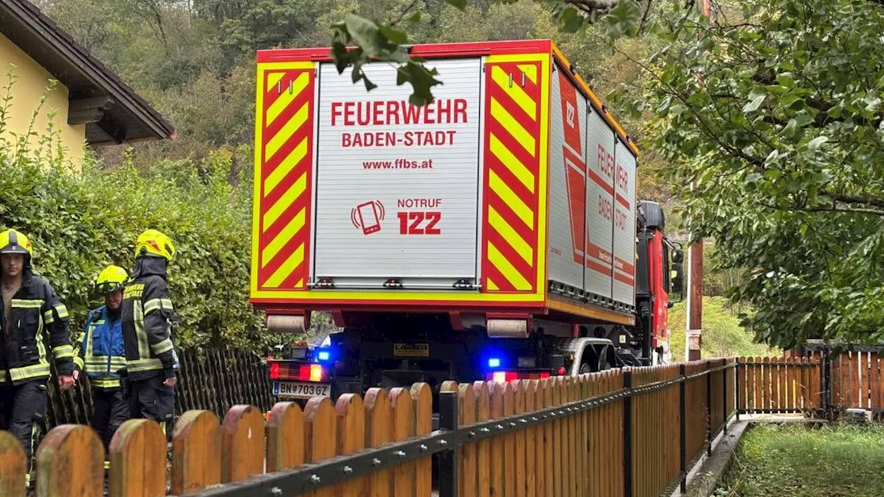 FF Baden-Stadt half bei Aufräumarbeiten in Krainerhüttensiedlung