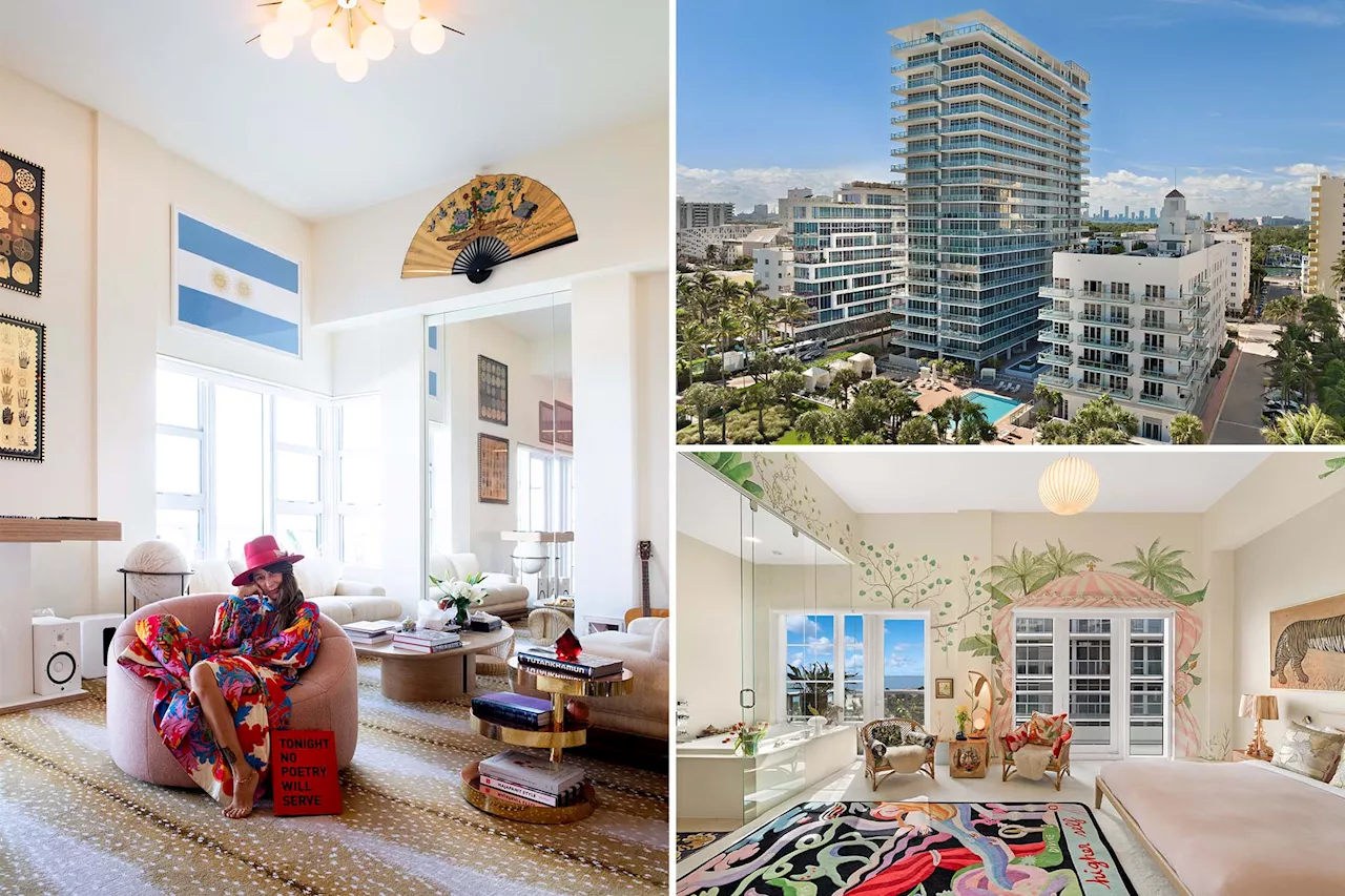 Art curator Ximena Caminos asks $7.7M for wonderfully colorful Miami Beach penthouse