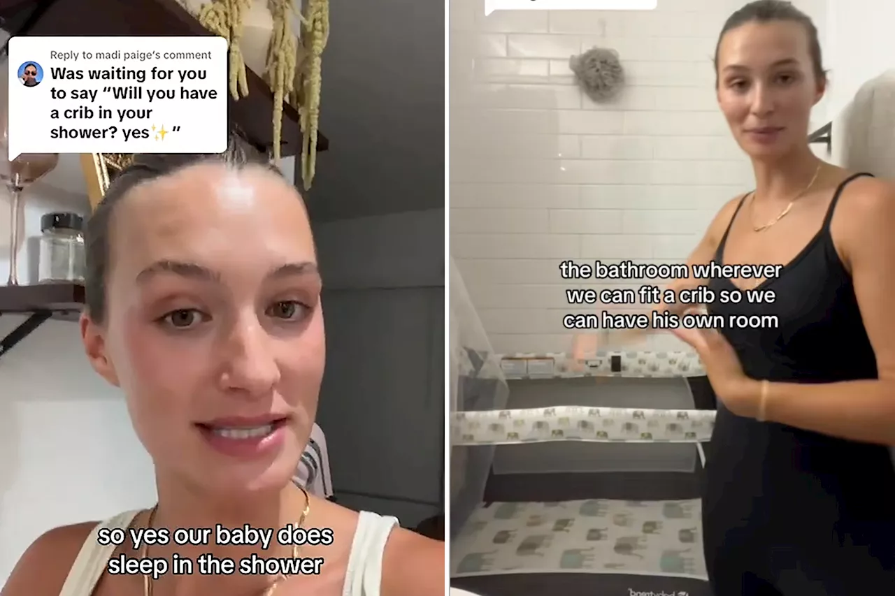 Mom defends letting baby sleep in shower during vacation: 'Number one travel hack'