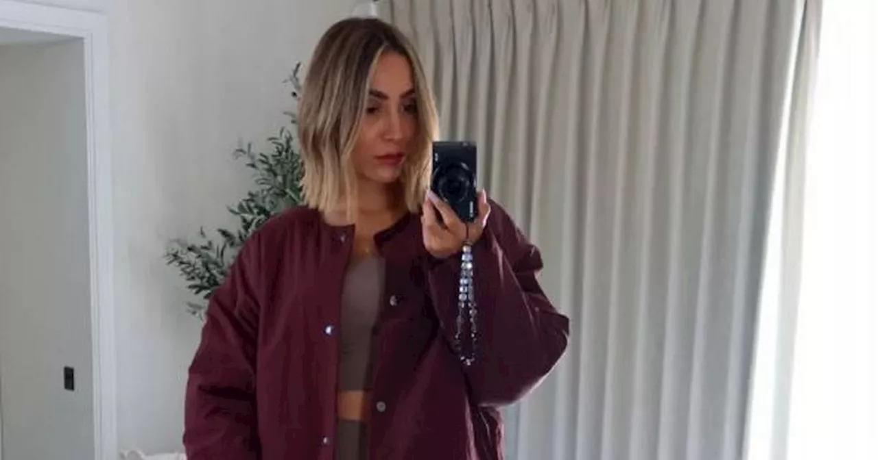 Frankie Bridge's £59 burgundy bomber jacket is perfect for autumn