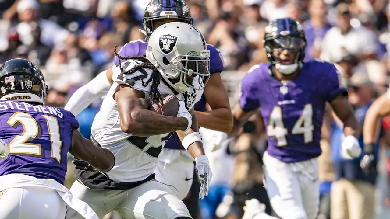 Las Vegas Raiders' Davante Adams talks toe-tapper catch against Baltimore Ravens