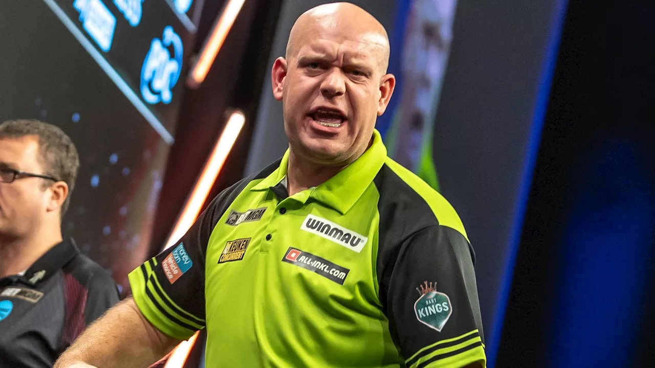 Michael van Gerwen: Dutchman wins Players Championship 21 in Wigan as Luke Littler falls short