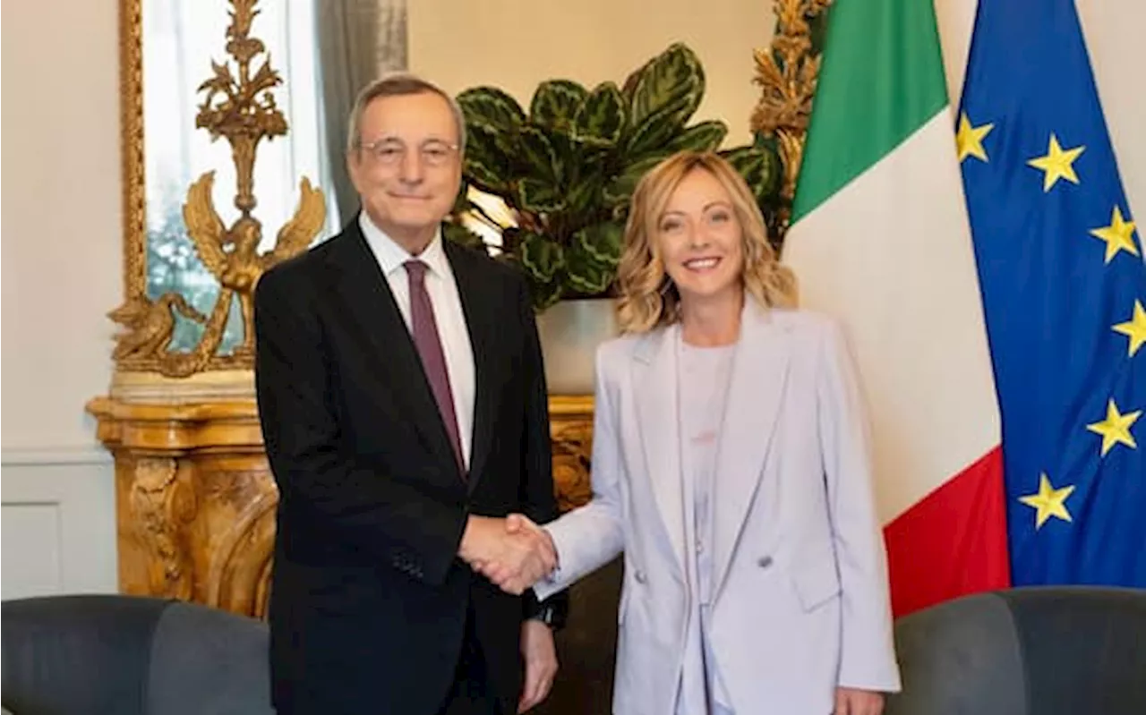 Meloni incontra Draghi a Palazzo Chigi: 'Nel suo report spunti e priorità condivise'