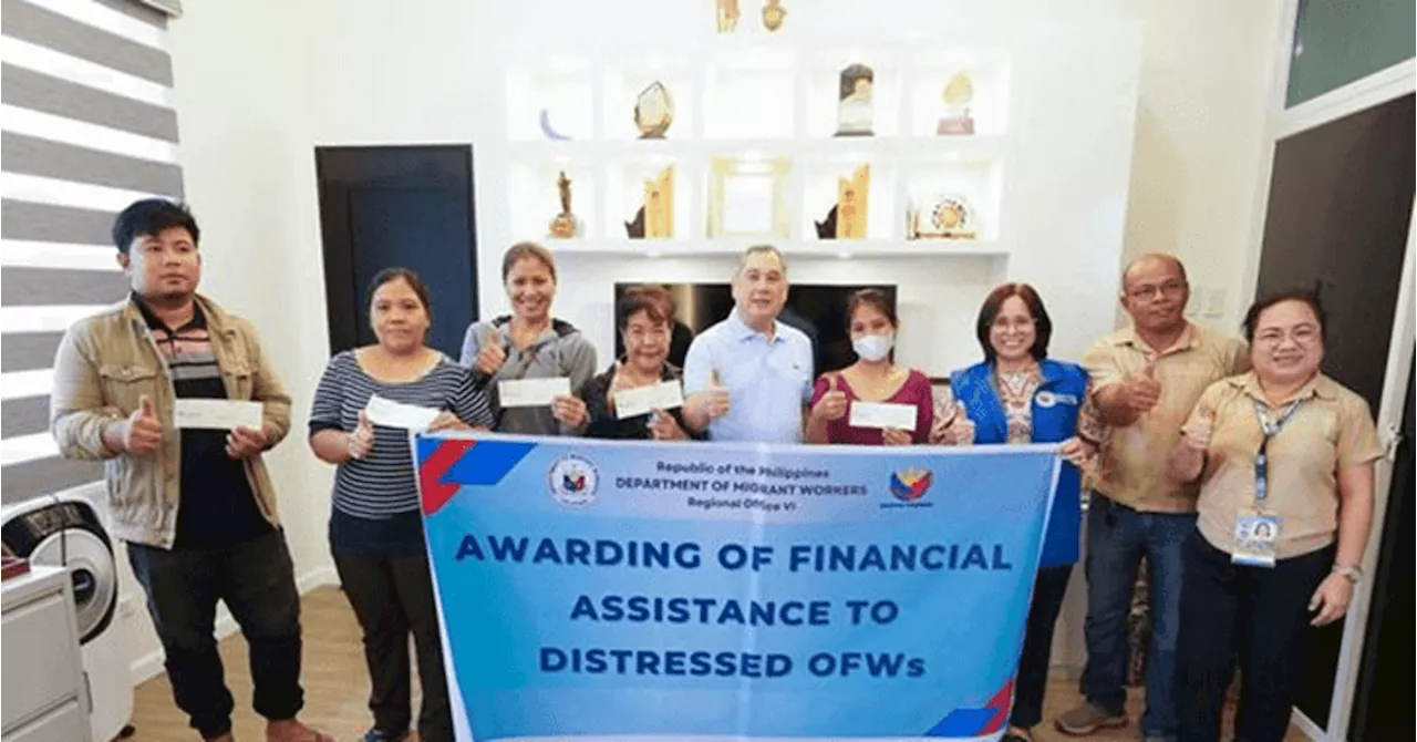 Bago City turned over financial assistance to 6 distressed OFWs