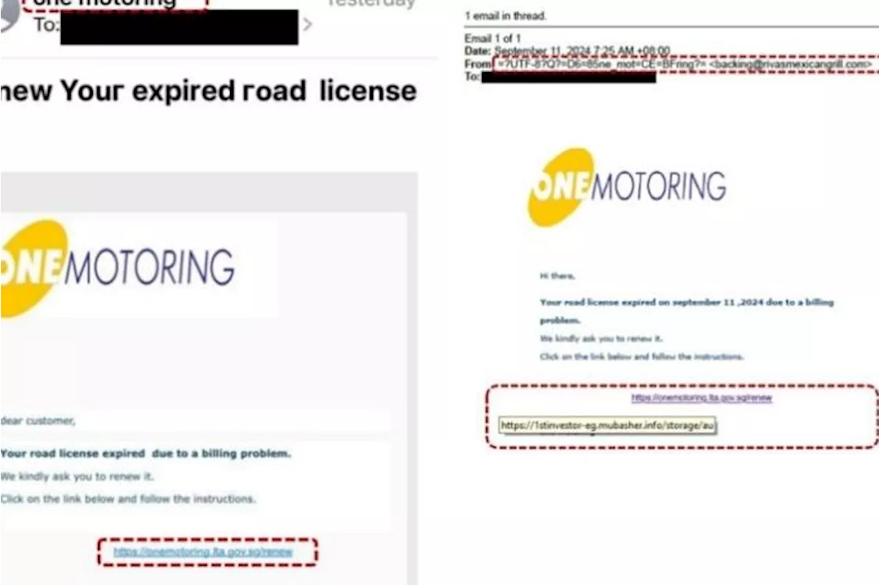 $28k lost through fake OneMotoring website