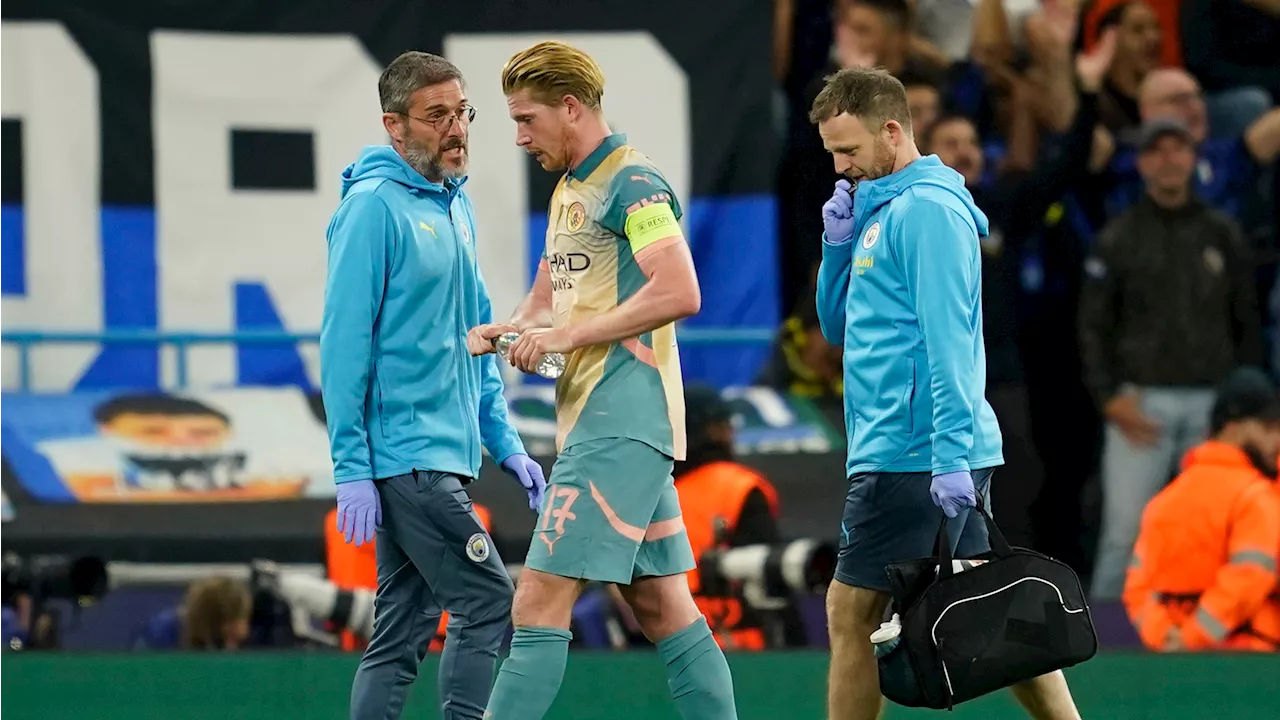 De Bruyne leaves with apparent injury as Man City held to scoreless draw with Inter Milan