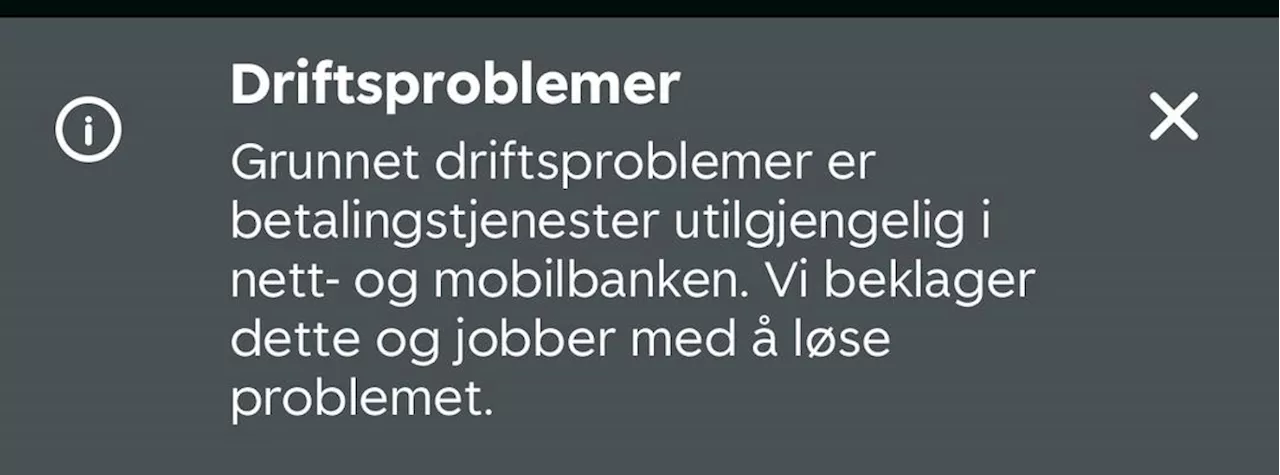 Trøbbel for flere banker: - Teknisk feil