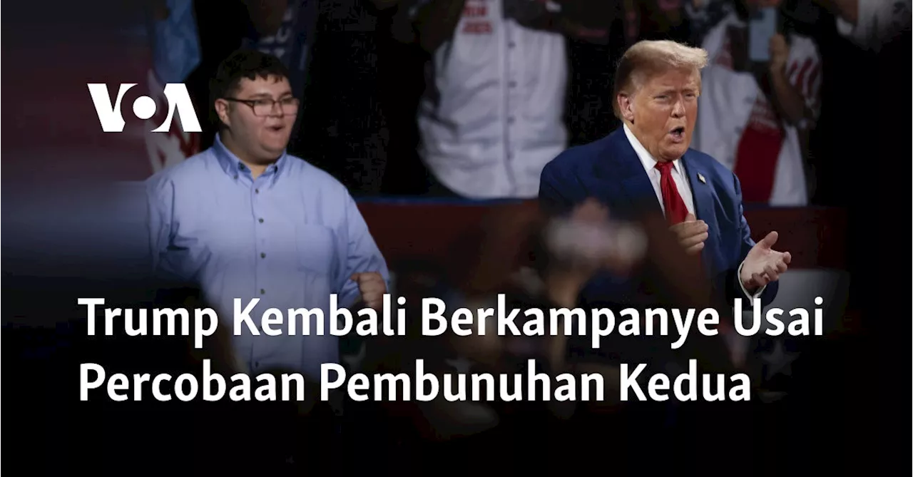 Trump Kembali Berkampanye Usai Percobaan Pembunuhan Kedua