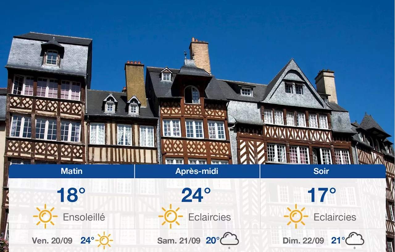 Météo Rennes: prévisions du jeudi 19 septembre 2024