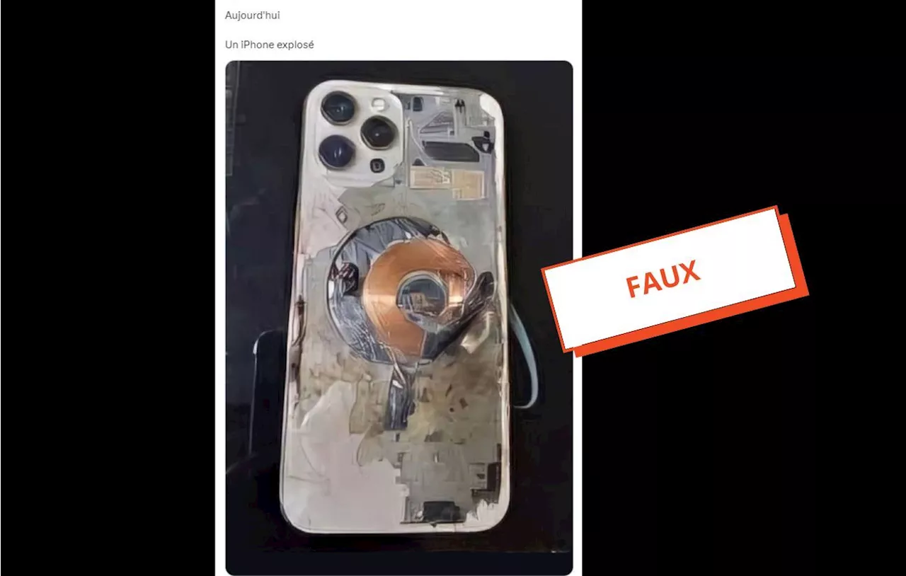 Une photo d'iPhone endommagé circule à tort suite aux explosions au Liban