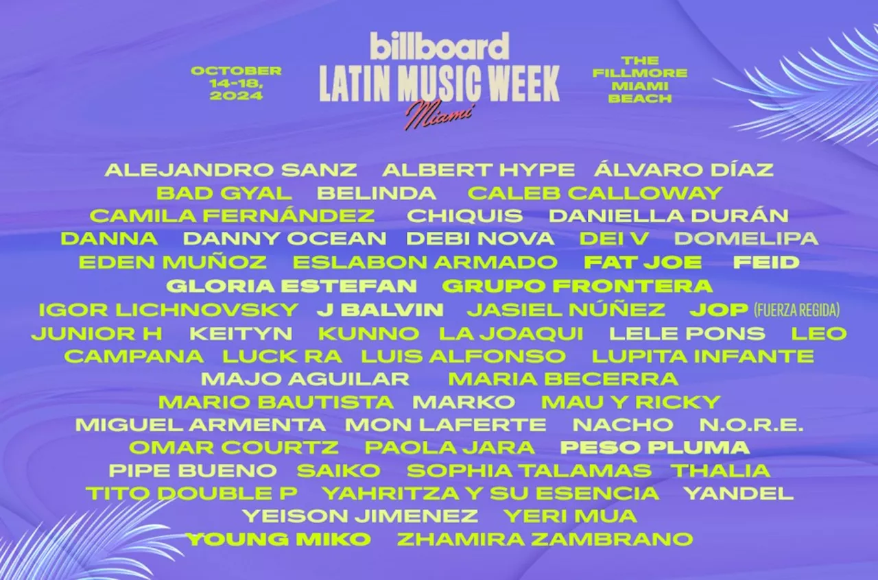 Grupo Frontera, Nacho, Álvaro Díaz, Debi Nova & More Join 2024 Billboard Latin Music Week 