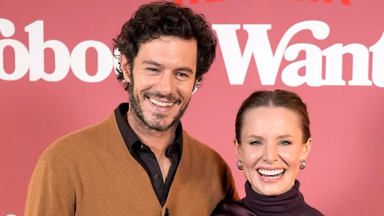 Kristen Bell wows in elegant burgundy frock with Adam Brody at Netflix's Nobody Wants This event in...