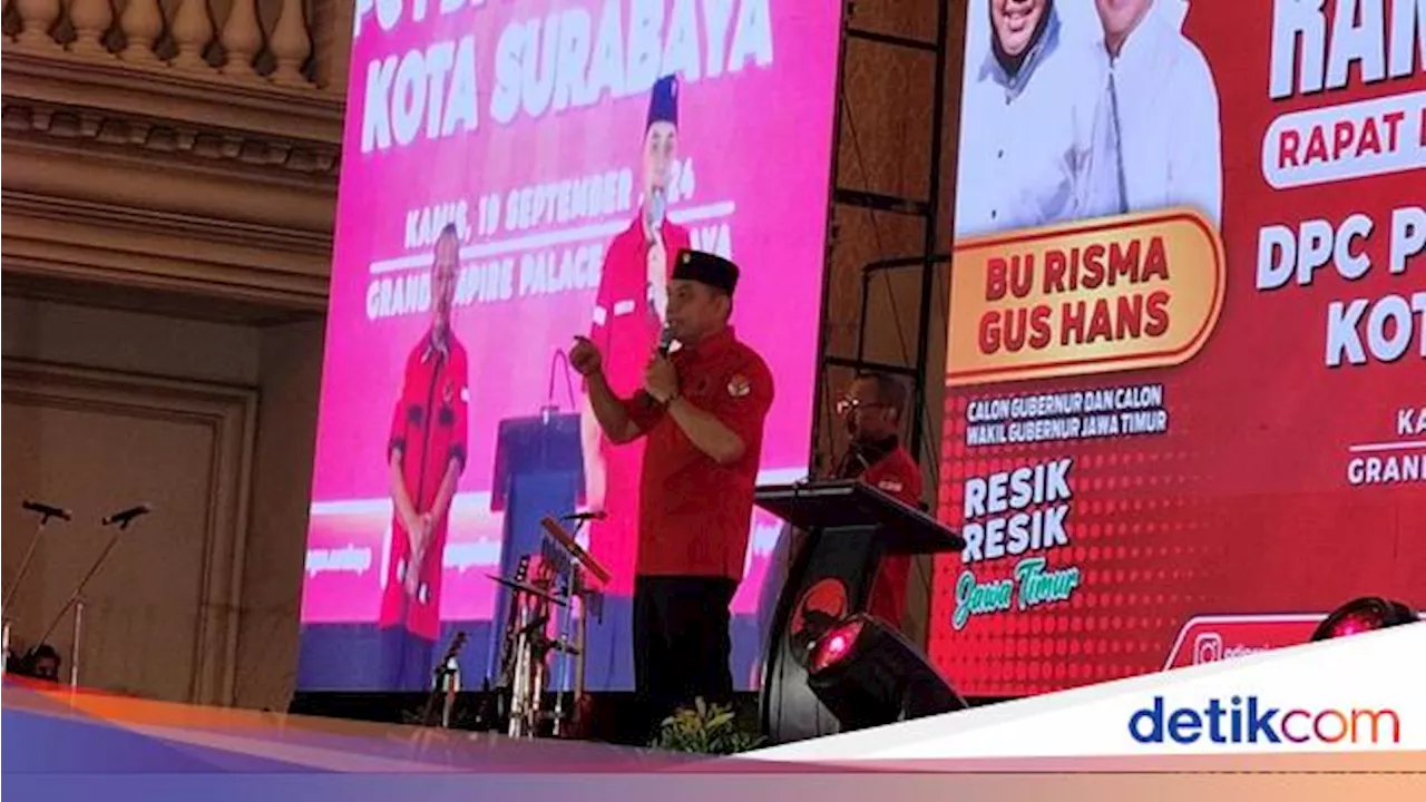 Ini Janji Eri ke Ranting PDIP yang Menangkan Risma-Gus Hans dan Eri-Armuji