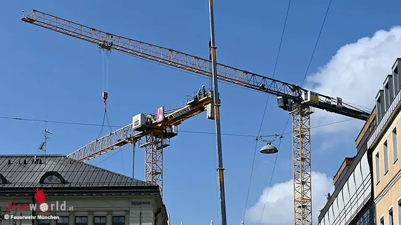 Bayern: Feuerwehr in München sichert zwei Baukräne → Evakuierung von rund 500 Personen erforderlich