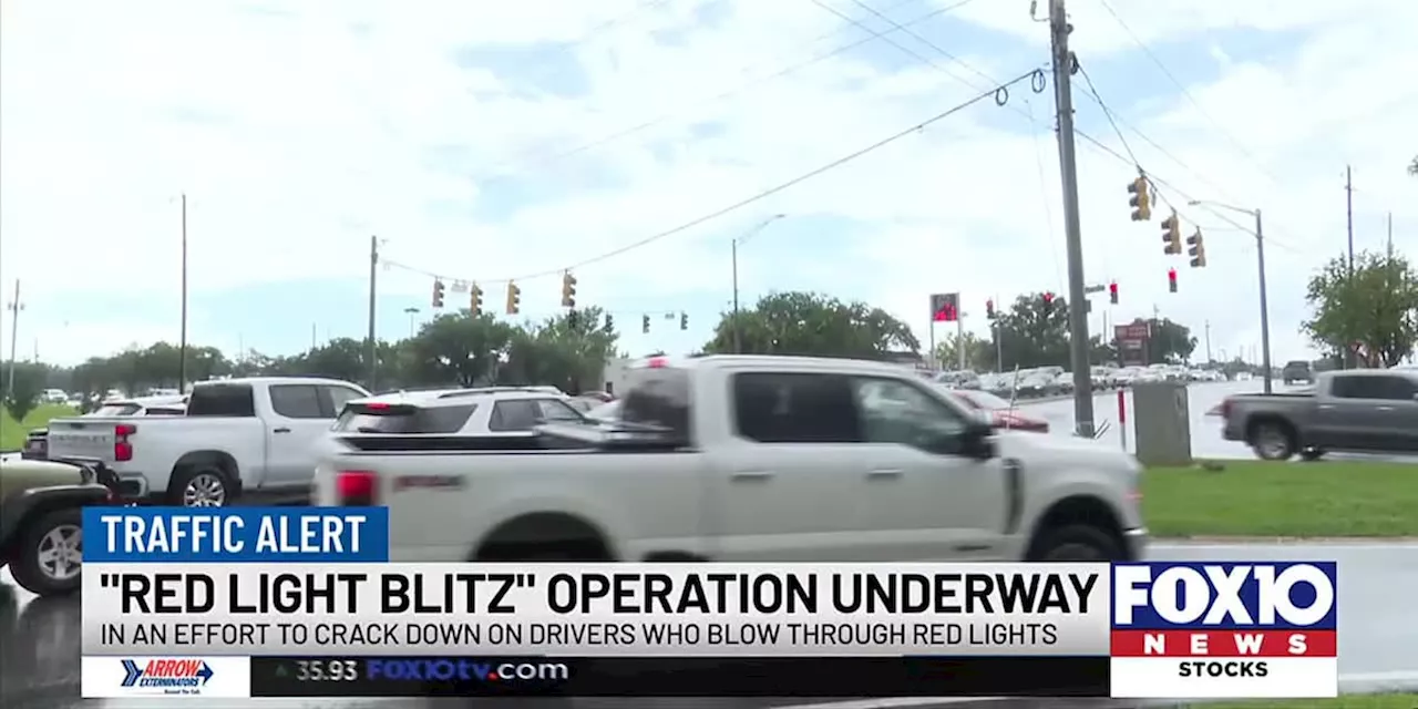 Mobile PD’s ‘Red Light Blitz’ operation leads to hundreds of citations, 7 arrests