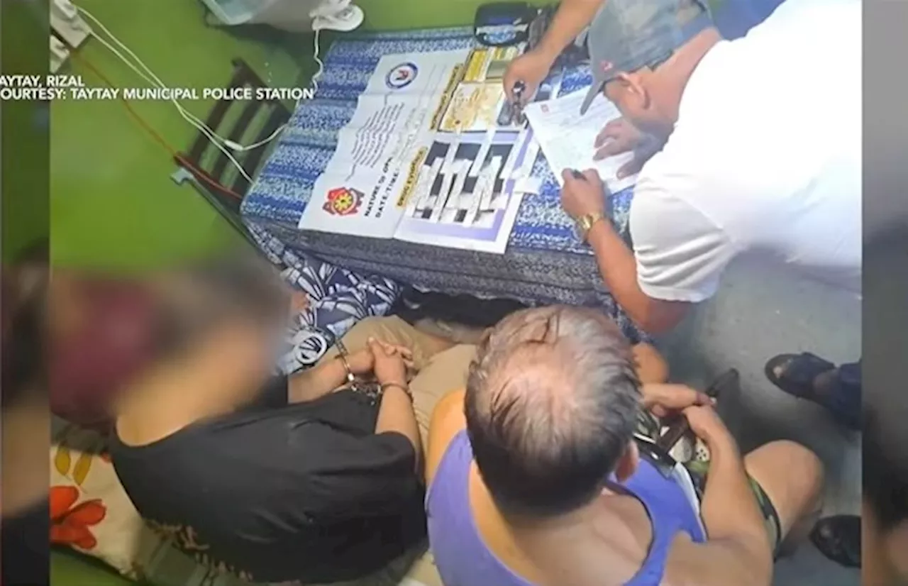 3 suspek nahulihan ng 340k na halaga ng hinihinalang shabu sa Taytay, Rizal