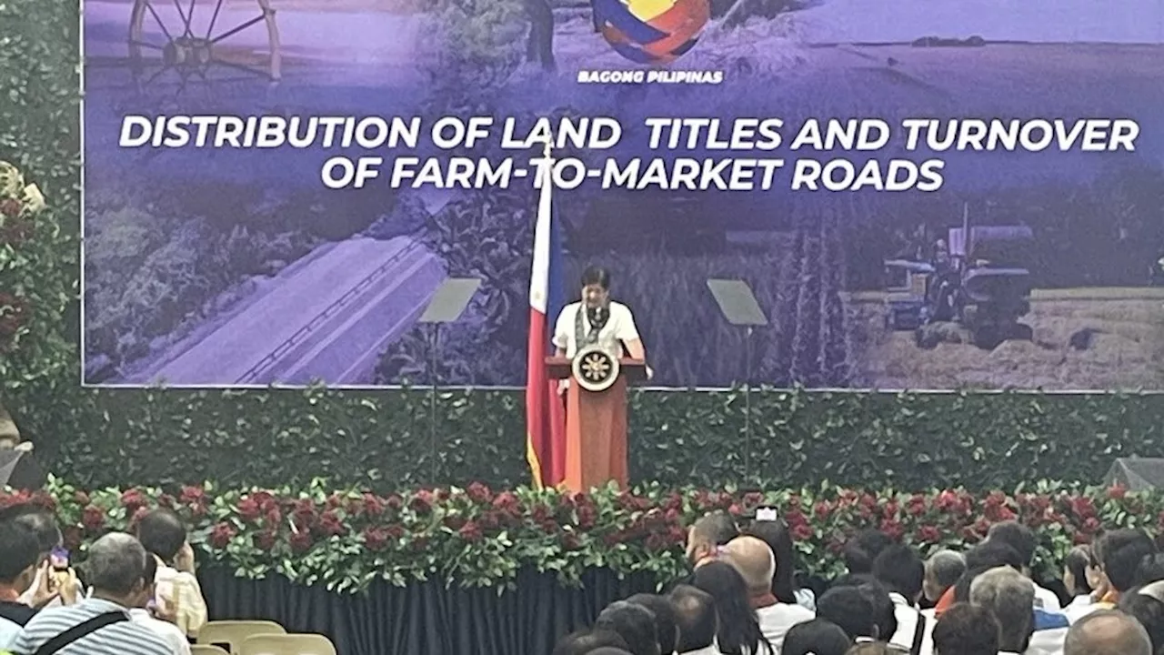 Marcos tells agrarian reform beneficiaries in Coron: Land is now yours