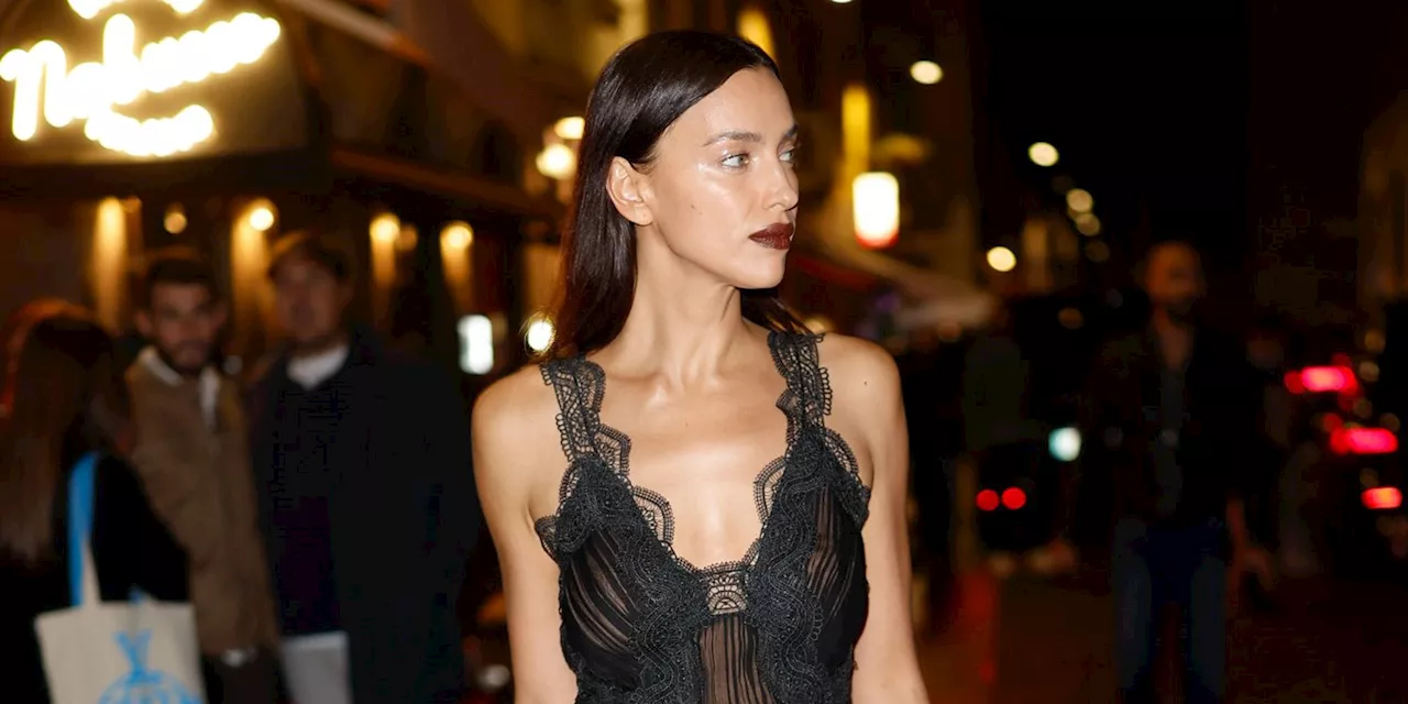 Irina Shayk's Sheer Dress Makes the Case For the Lingerie-as-Eveningwear Trend