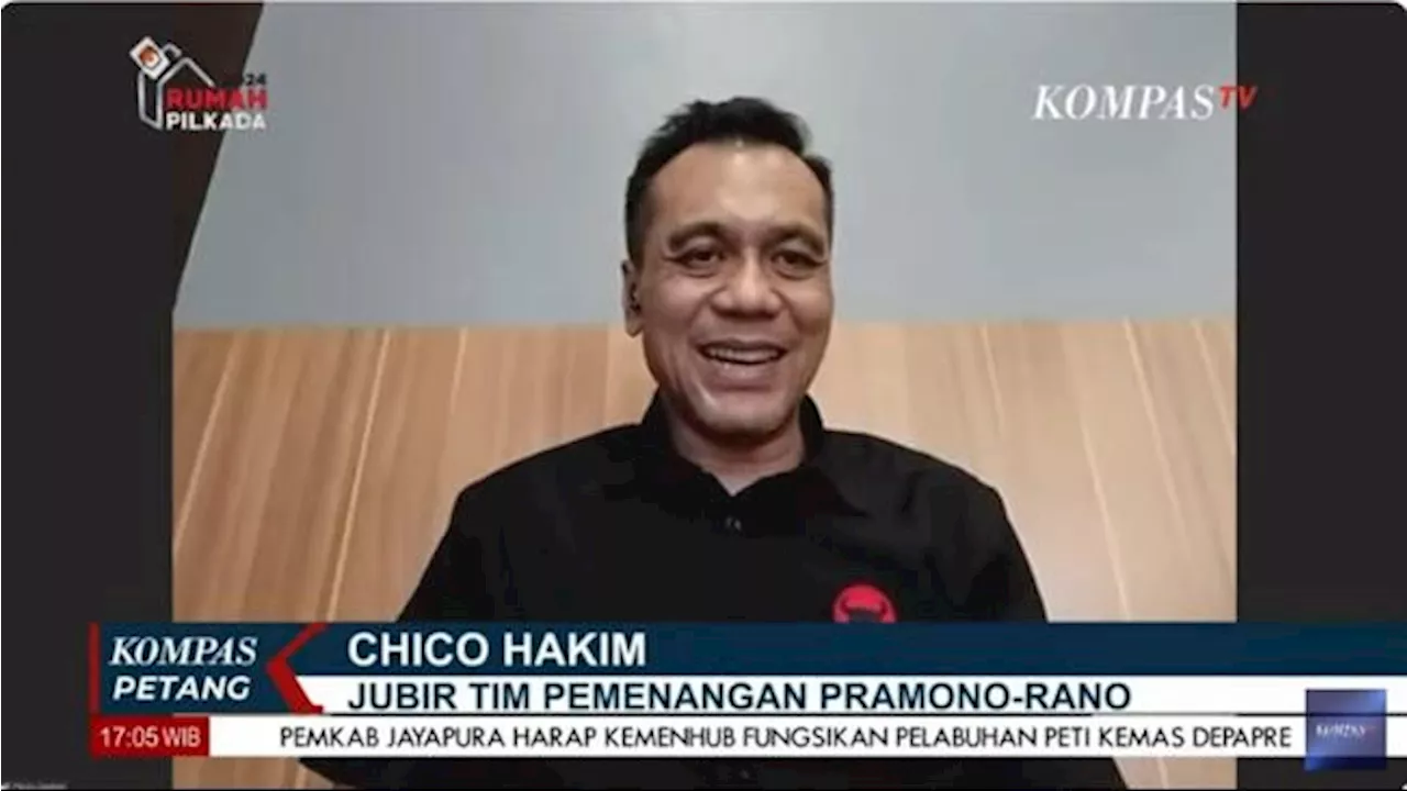 Tanggapi Elektabilitas RK-Suswono, Chico Hakim: Jangan-Jangan 2 Minggu Sudah Terkejar