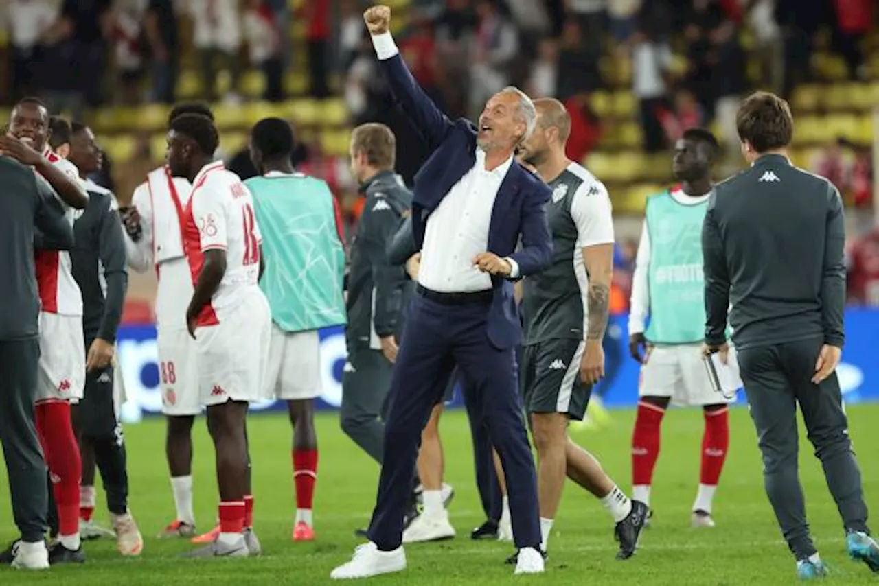 Adi Hütter, entraîneur de l'AS Monaco « heureux et fier » de la victoire face au Barça