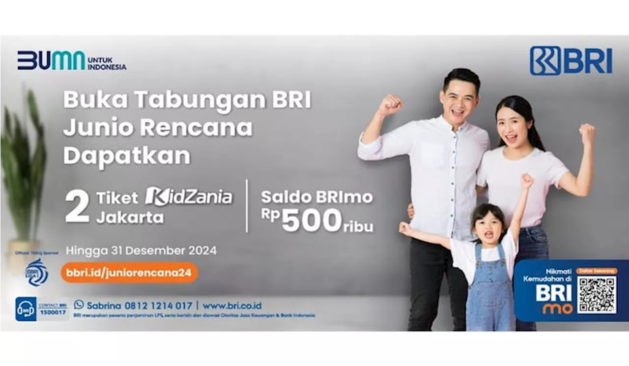 Buka Tabungan BRI Junio Rencana untuk Anak Bisa Dapat Hadiah Menarik dari BRI