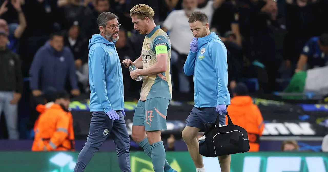 Nine players could miss City vs Arsenal as De Bruyne injury update given