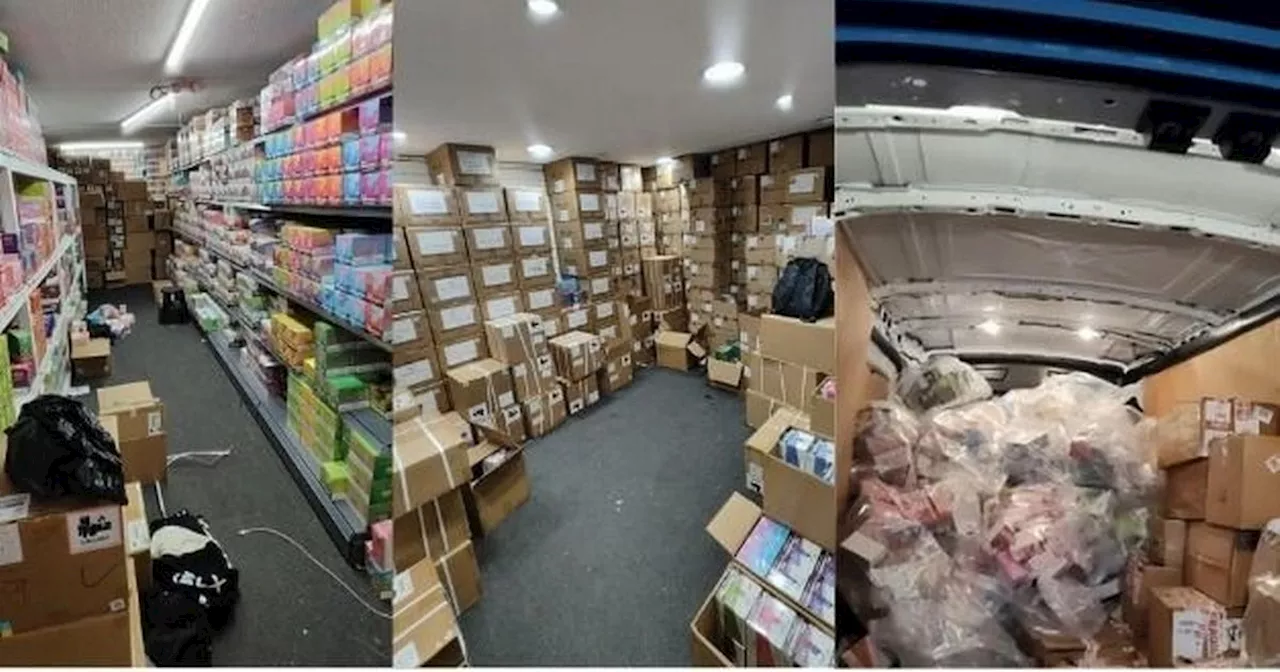 Police seize huge £1m haul through hidden door in Greater Manchester shop