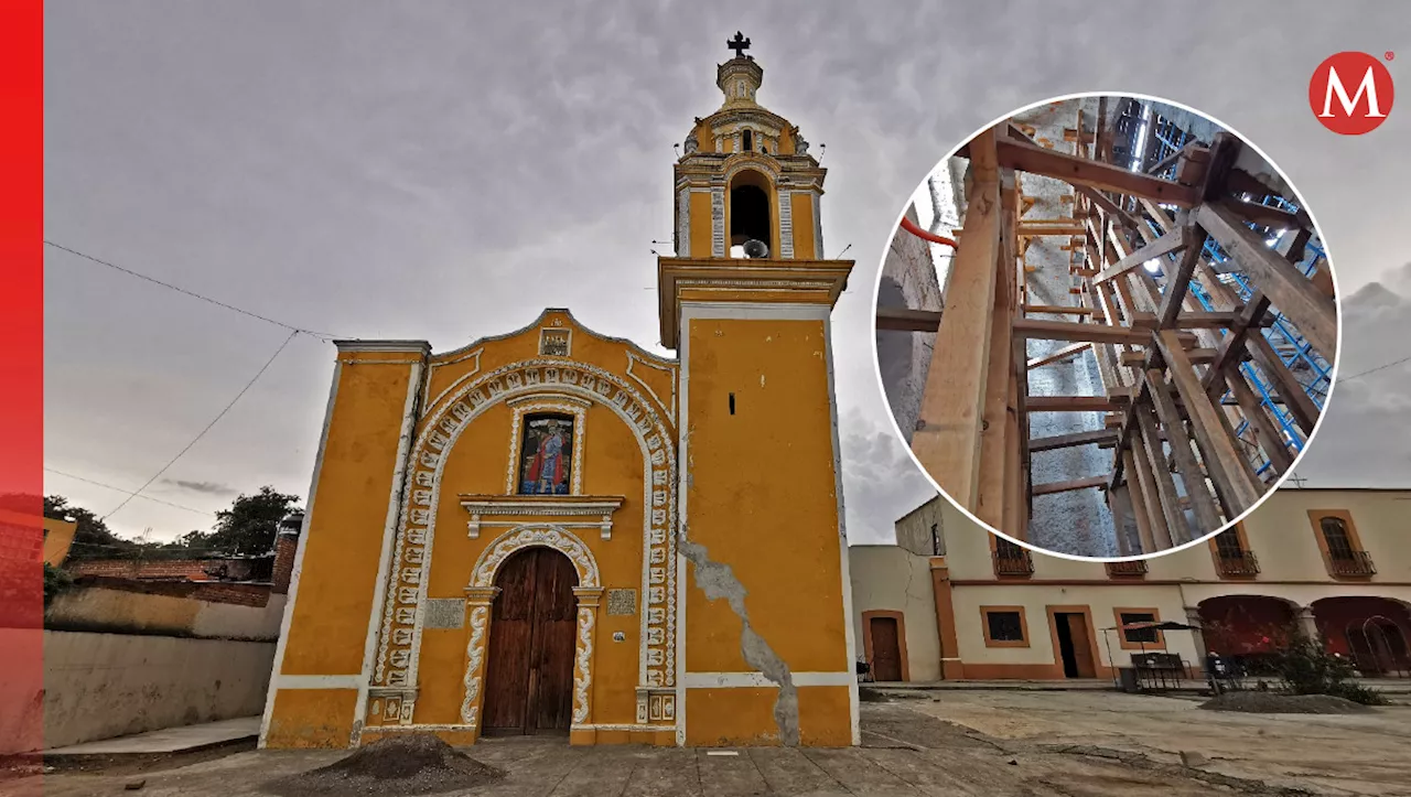 Iglesia de San Cristóbal Tepontla sigue EN RUINAS desde el sismo de 2017 en Puebla