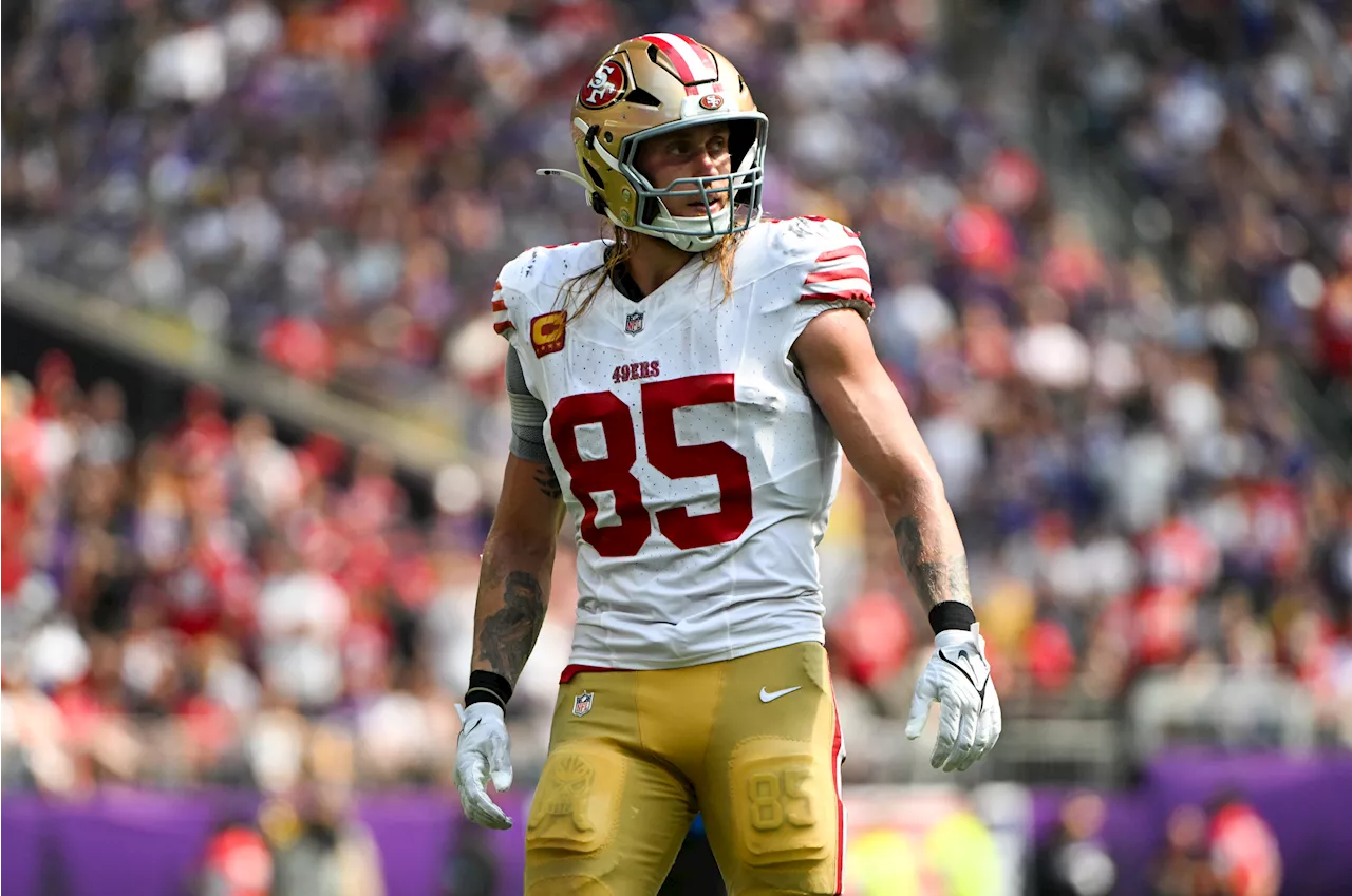 49ers TE George Kittle Misses Practice, Status for Week 3 in Jeopardy