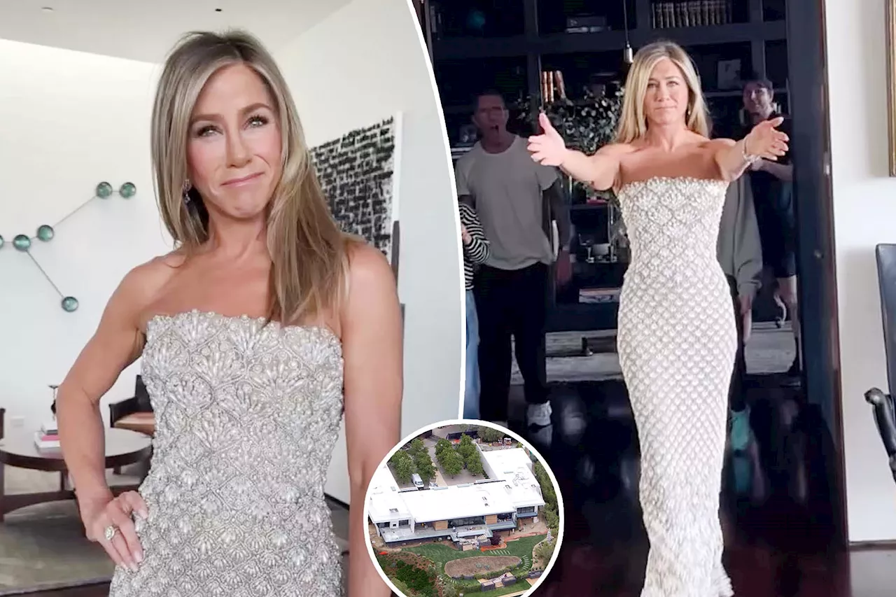 Jennifer Aniston gave fans a rare glimpse of her $21M LA mansion during her Emmys glam session