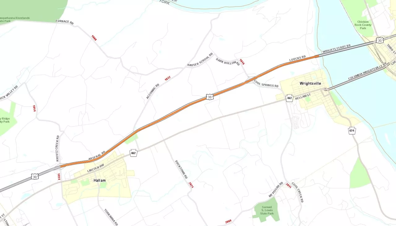 Base repairs begin next week on Route 30 in York County: PennDOT