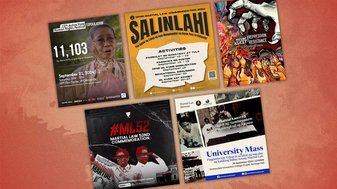 LIST: Events, activities on 52nd Martial Law commemoration