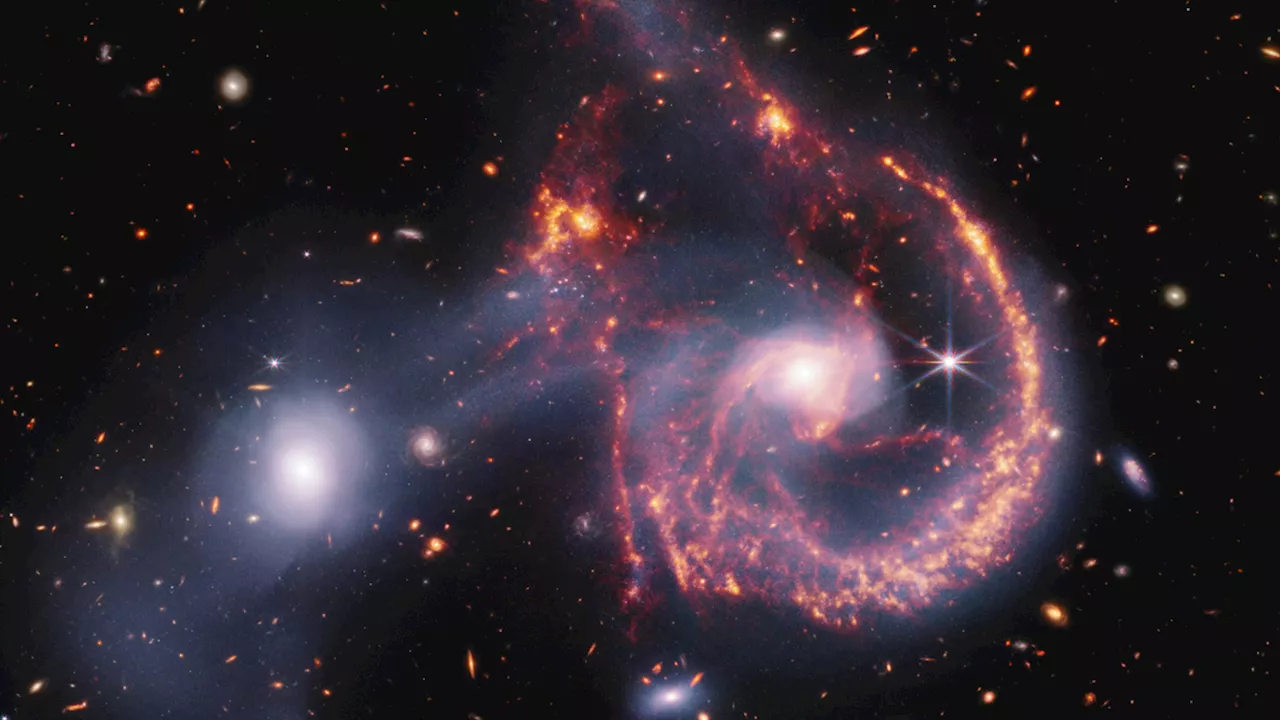 James Webb Space Telescope witnesses a 'smiling' galactic collision (images)