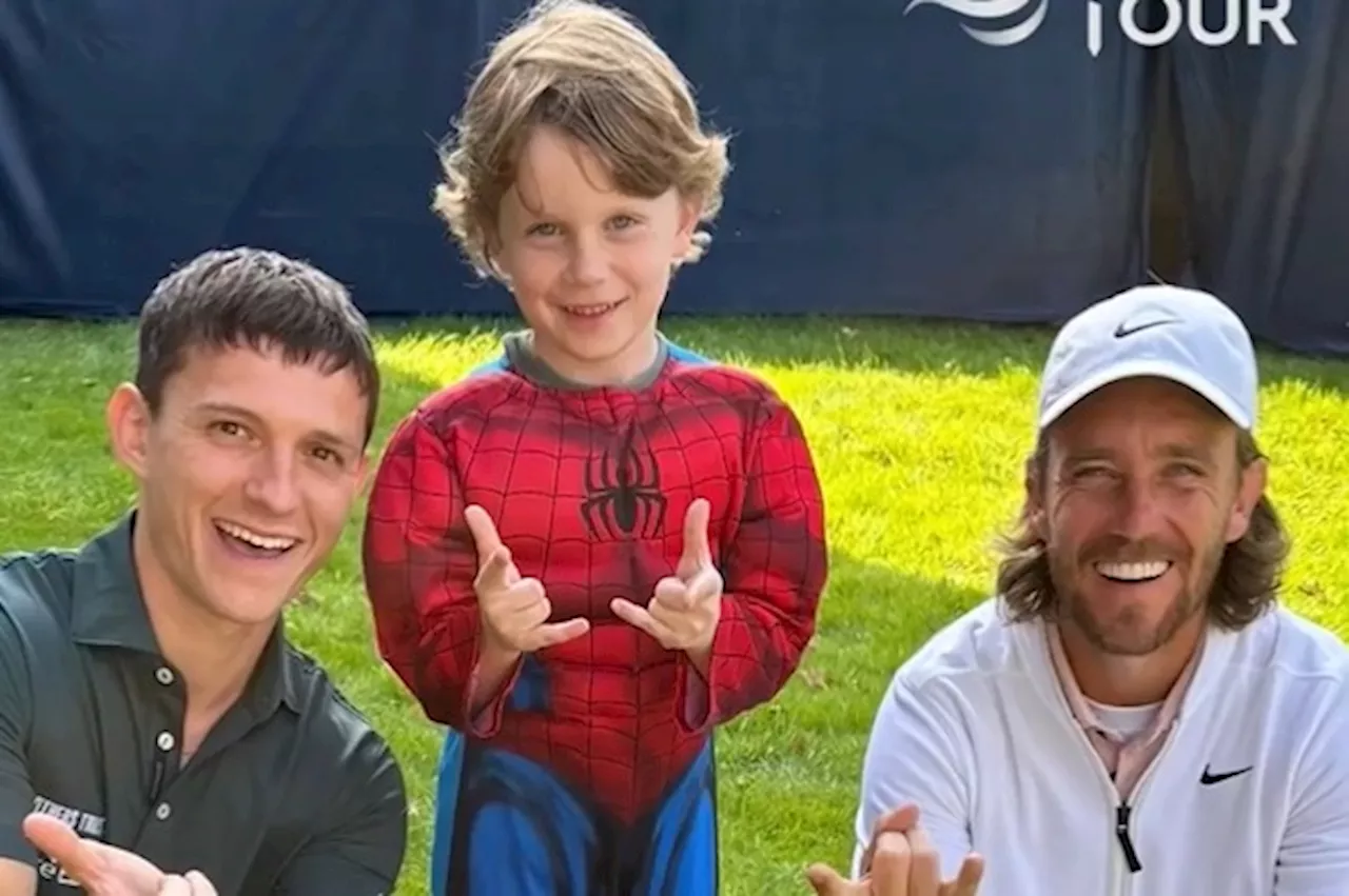 – Tommy Fleetwood cracks Spider-Man joke with Tom Holland as footage captures wholesome me...