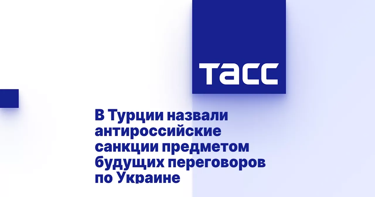 В Турции назвали антироссийские санкции предметом будущих переговоров по Украине