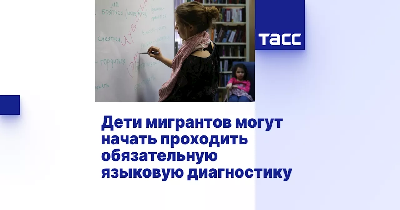 Дети мигрантов могут начать проходить обязательную языковую диагностику