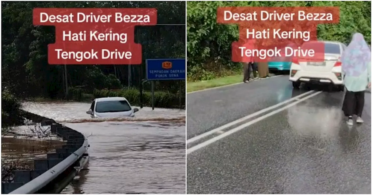 'Can fight Myvi now!” M’sians Awed By Half Submerged Bezza Casually Being Driven Through a Flood in Kedah