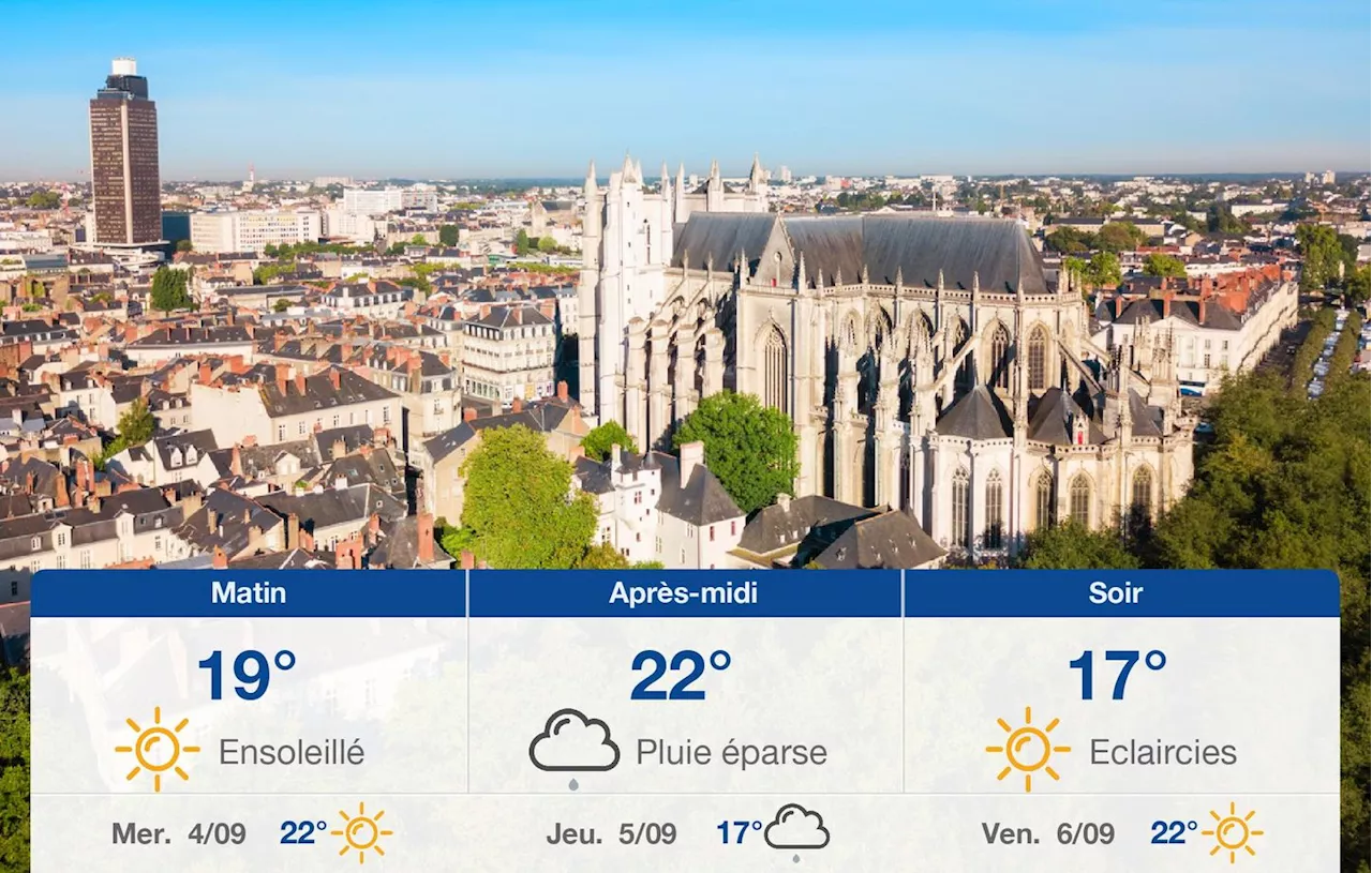 Météo Nantes: prévisions du mardi 3 septembre 2024