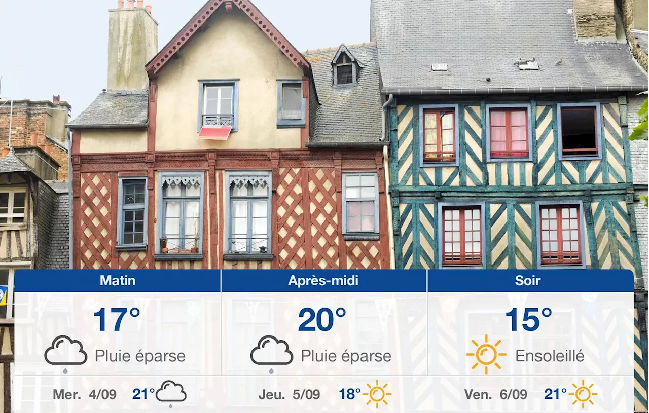 Météo Rennes: prévisions du mardi 3 septembre 2024