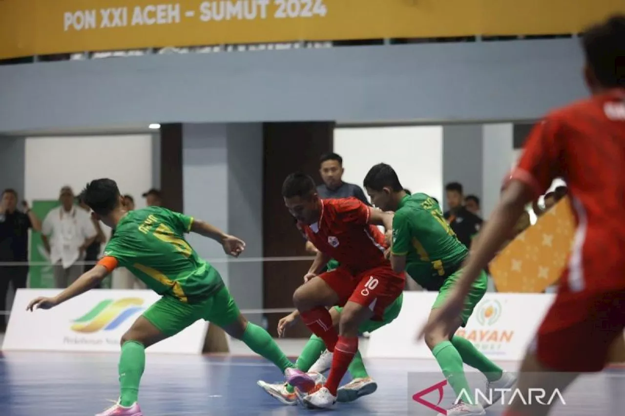 Tim futsal putra Sumut unggul tipis 3-2 atas DKI Jakarta