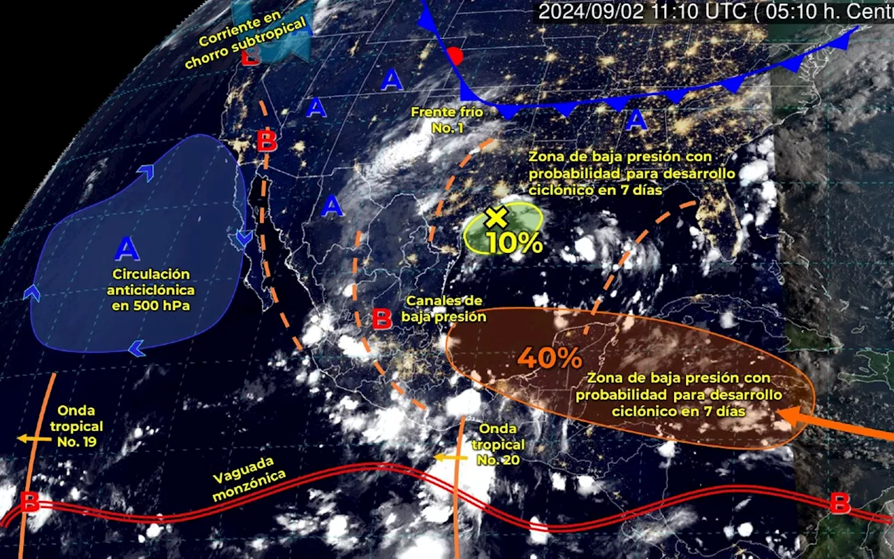 Llega a México el primer frente frió del año; continúan lluvias en estos estados